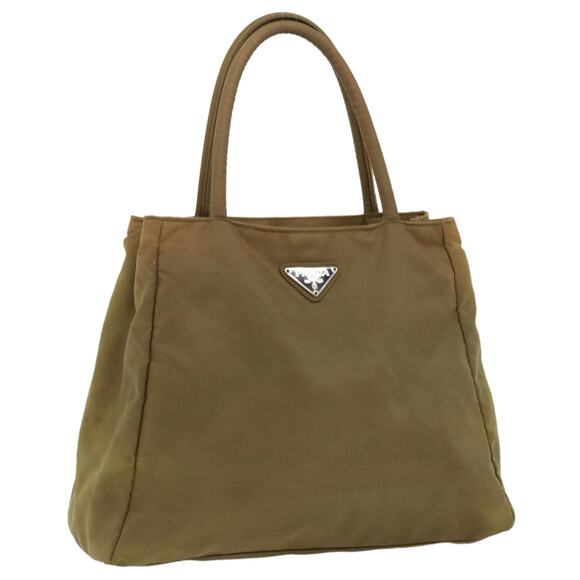 PRADA Hand Bag Nylon Khaki - Picture 1 of 9